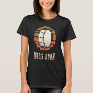 Bass Drum Vintage Retro Classic Sunset Music T-Shirt