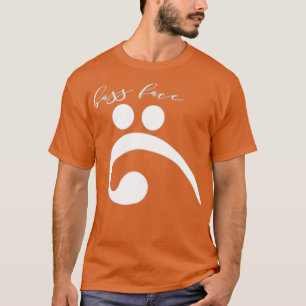 bass face funny bass clef guitar string instrument T-Shirt