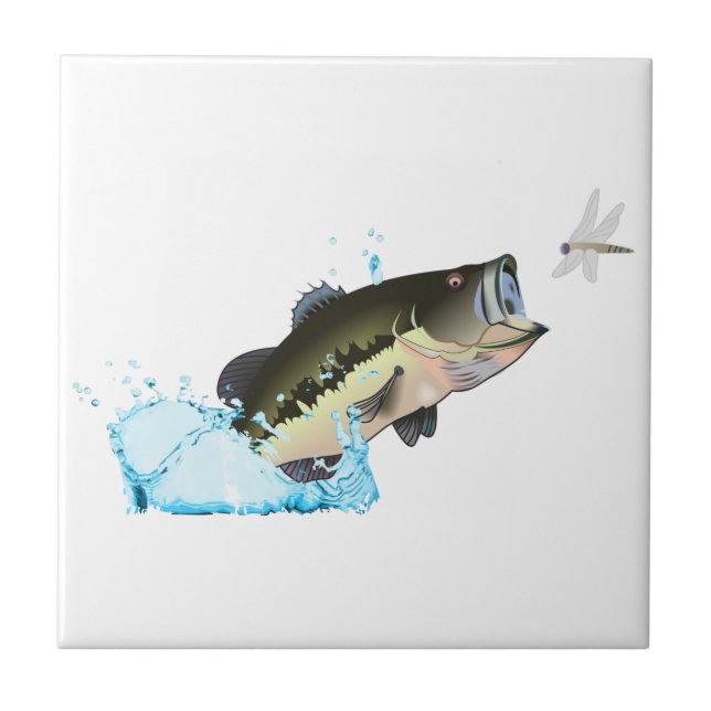 Bass Fish After Dragonfly Tile (Front)