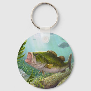 Bass Fish Key Ring
