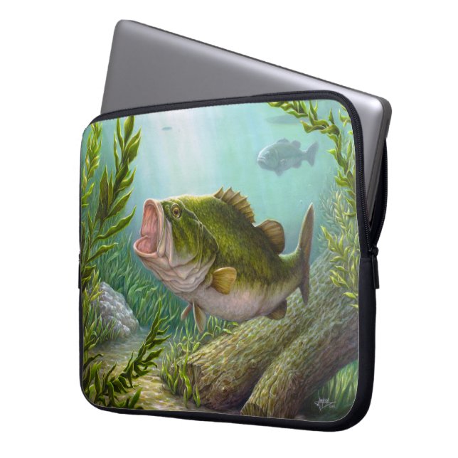 Bass Fish Laptop Sleeve (Front Left)
