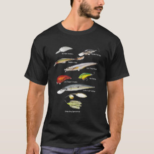 Bass Fish Lures Baits Fishing T-Shirt