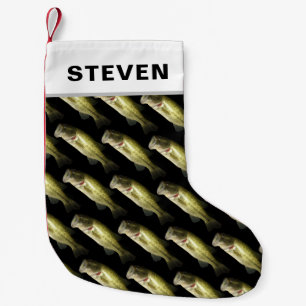 Bass Fish Men's Personalised Small Christmas Stocking