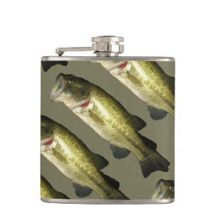 Bass Fish Modern Stylish Mens Hip Flask