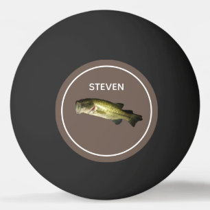 Bass Fish Outdoor Hobby Mens Personalised Ping Pong Ball