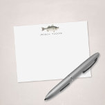 Bass Fish Outdoorsman Fisherman Custom Name Card<br><div class="desc">This design features a watercolor striped bass fish with space for a name/text below. Click the customise button if you would like to adjust the design elements and/or further modify the text! Variations of this design, additional colours, as well as coordinating products are available in our shop, zazzle.com/store/doodlelulu. Contact us...</div>