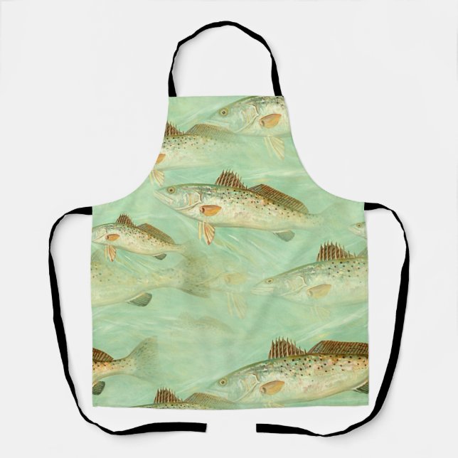 Bass Fish Pattern Apron (Front)