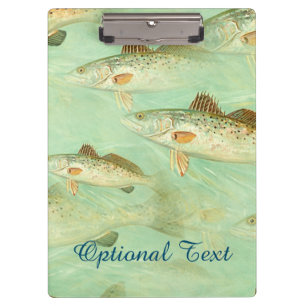 Bass Fish Pattern Clipboard