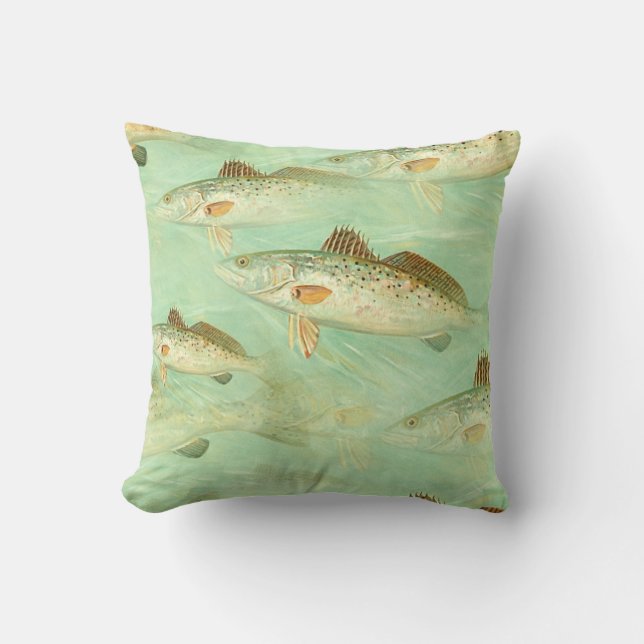 Bass Fish Pattern Cushion (Front)