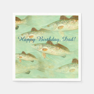 Bass Fish Pattern Napkin