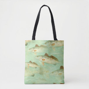Bass Fish Pattern  Tote Bag