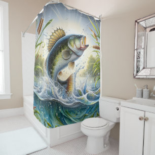 Bass Fish Shower Curtain