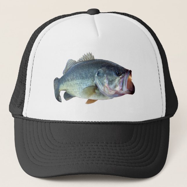 Bass Fish Trucker Hat (Front)