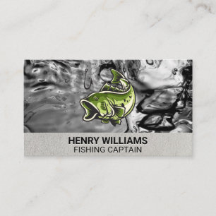 Bass Fish   Water Business Card
