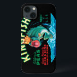 Bass Fish Wearing a Crown on a Black Background iPhone 13 Case<br><div class="desc">This vintage crate label of a bass fish wearing a crown on a black background will please any vintage art lover. It is an advertisement for KingFish Peas. The colours are very vivid and sharp. Choose this artprint on your product today.</div>