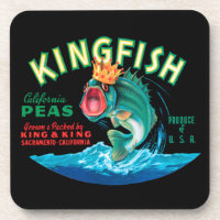 Bass Fish Wearing a Crown on a Black Background