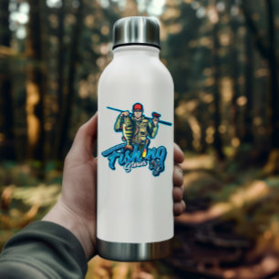 Bass Fisherman Fish Rod Sticker   Die-Cut Sticker