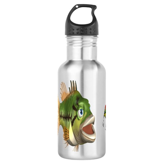 Bass Fishing 710 Ml Water Bottle (Front)