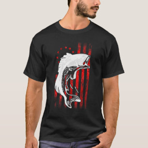 Bass Fishing Betsy Ross Early American Flag For Fi T-Shirt