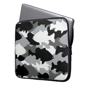 Bass Fishing Black Camo Laptop Sleeve
