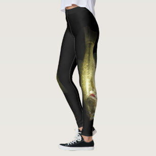 Bass Fishing Black Green Womens Leggings