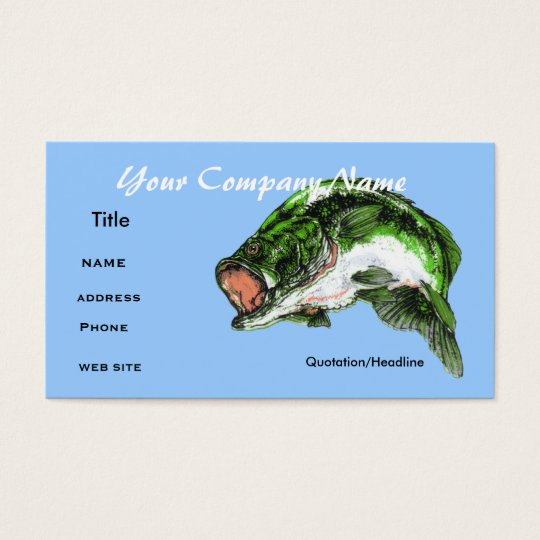Bass fishing ,Business card
