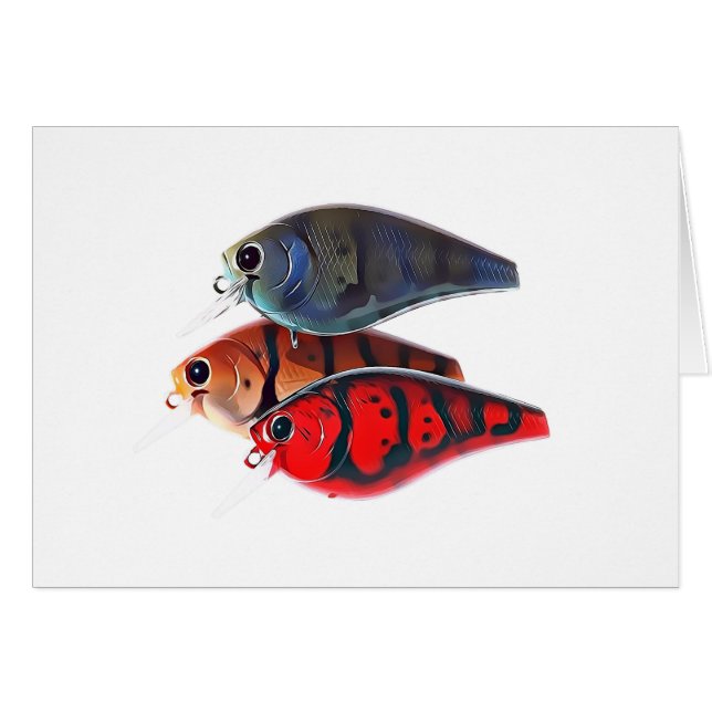 Bass Fishing Crankbait Card (Front Horizontal)
