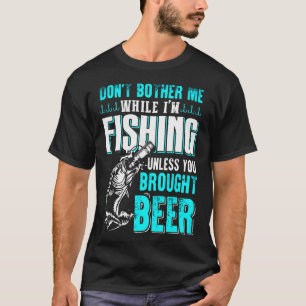 Bass fishing design with fish and flag. T-Shirt