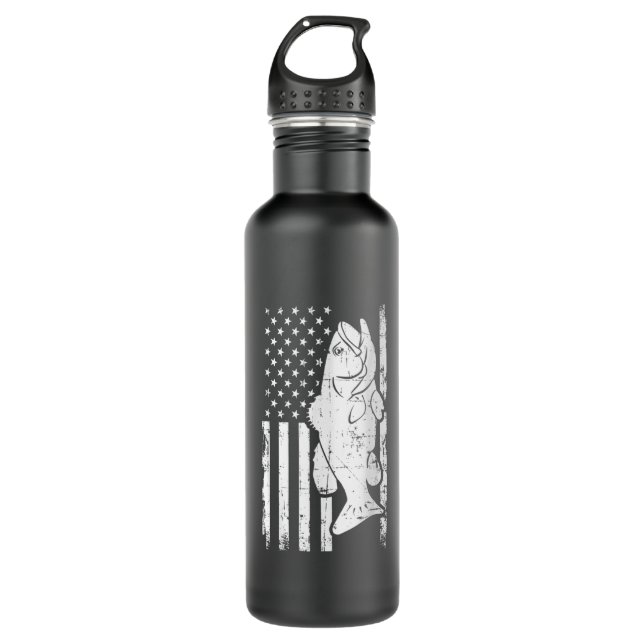 Bass Fishing Fish Usa  710 Ml Water Bottle (Front)
