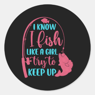 Bass Fishing Fisher Fishing Classic Round Sticker