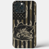 Bass Fishing Fisherman Camo Flag Bottomland Camo