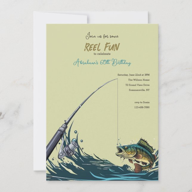 Bass Fishing  Invitation (Front)