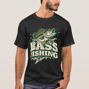 Bass Fishing Largemouth Bass Angler Graphic Design T-Shirt