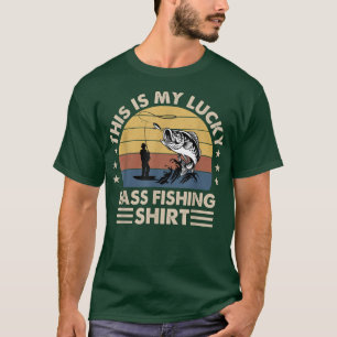 Bass Fishing Lucky Tee Bass Fisherman Fish Cool Ba