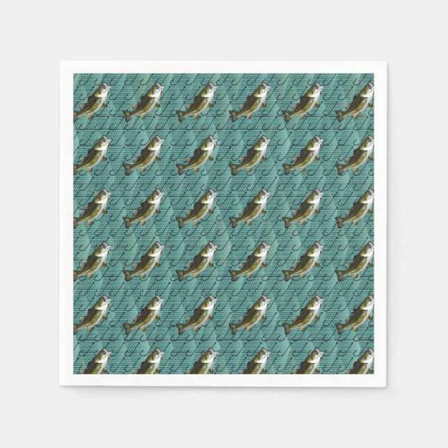 Bass Fishing Napkin (Front)