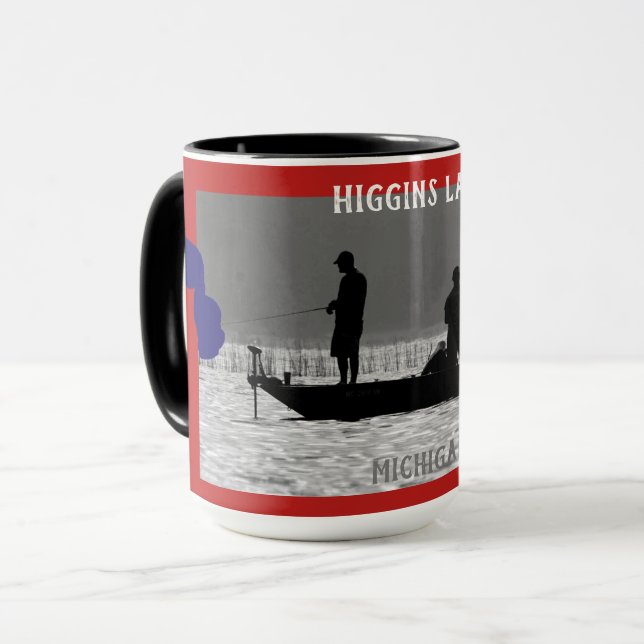 Bass fishing off Treasure Island Mug (Front Left)