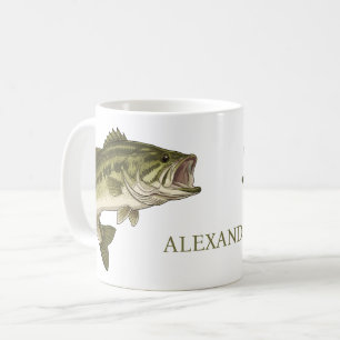 Bass Fishing Personalised Coffee Mug