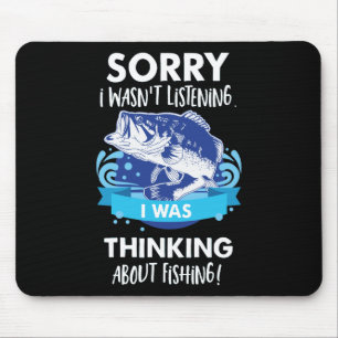 Bass Fishing Quote Hobby Sport Fisherman Mouse Mat