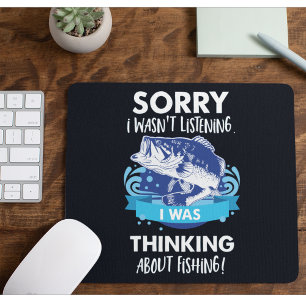 Bass Fishing Quotes for Anglers Fisherman Sports Mouse Mat