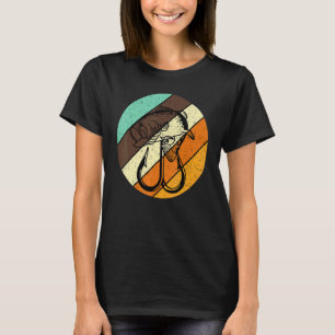 Bass Fishing Retro Vintage Fish Forest Fishhook Fi T-Shirt