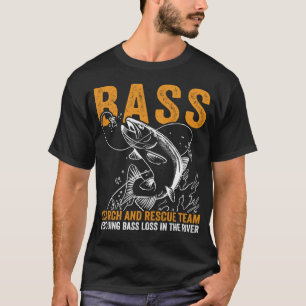 Bass Fishing Search And Rescue Team Fisherman Angl T-Shirt
