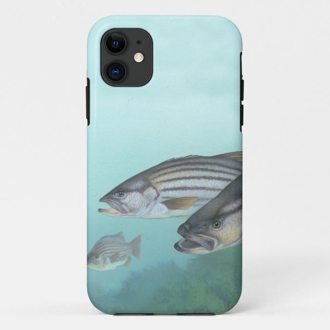 Bass fishing striped bass fish illustration Case-Mate iPhone case (Back)