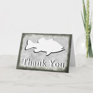 Bass Fishing "Thank You" - Thank You Card