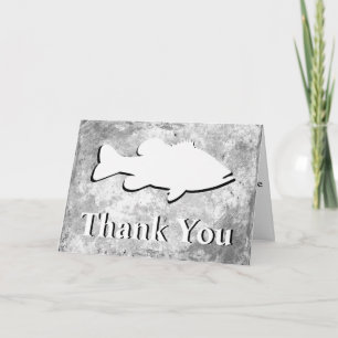Bass Fishing "Thank You" - Thank You Card