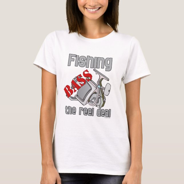 Bass Fishing The Reel Deal T-Shirt (Front)