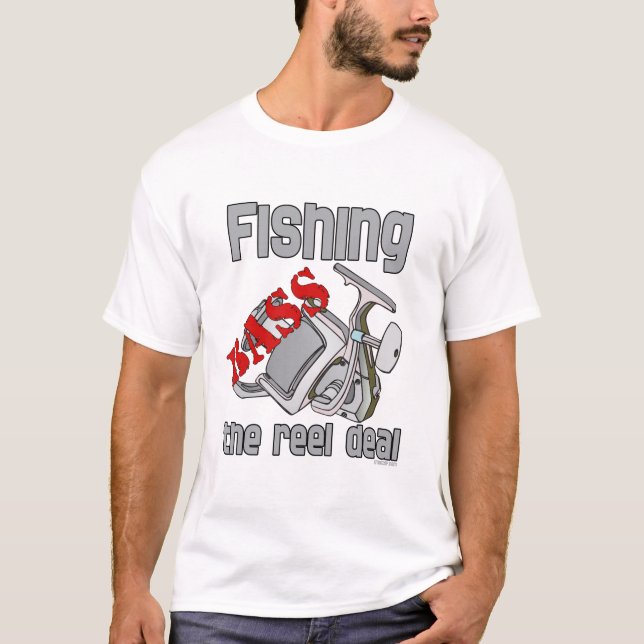 Bass Fishing The Reel Deal T-Shirt (Front)