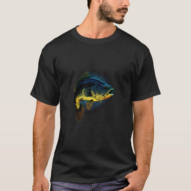 Bass Fishing Tournament Black Bass Fish Catcher T-Shirt (Front)