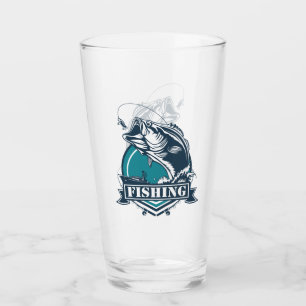 Bass Fishing Vector Glass