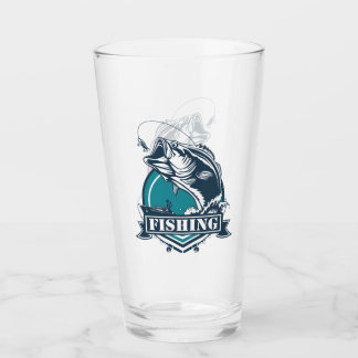 Bass Fishing Vector Glass