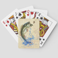 Bass Fly Fishing Bicycle Playing Cards